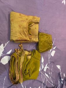 Olive Green Salwar Kameez Suit