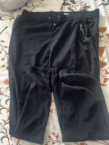 Black Joggers with Zipper Pockets