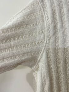 Cream Textured Polo Shirt