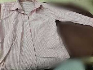 pink check shirt