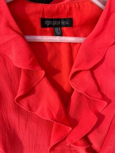 Forever New Coral Wrap Dress