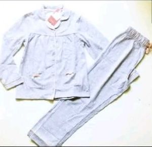 Beautiful Stripes And Heart Pattern Kids Nightsuit