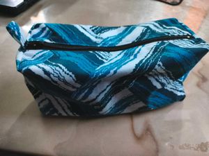 Stylish Teal Patterned Pouch