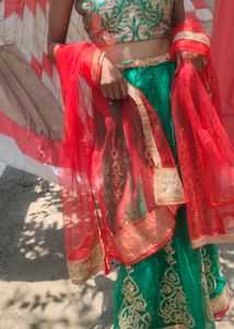 Green Lehenga Choli Set 🫶🏻🌷