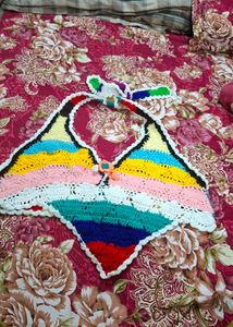 open blouse handstich multi colour