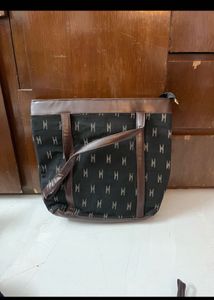 Stylish Black Monogram Tote Bag