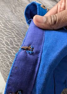 Embroidered Blue Blouse