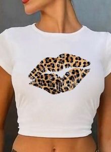 Leopard Lips Crop Top