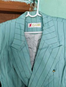 Offer prices,Length 21,Striped Double Breasted Bla