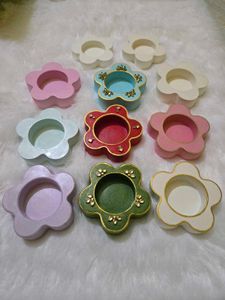 Flower Shaped Tealight Holders Set of any 2
