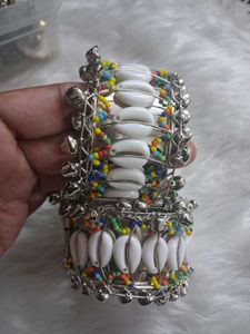 Shell &amp; Bead Bangle combo of 2 pcs