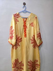 Printed Silk Kurta