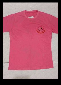 Pink Smiley Graphic Tee