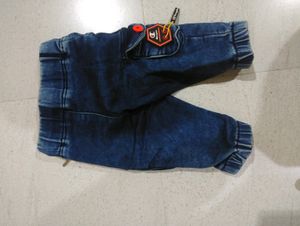 Baby Girl And Boy Denim Cargo Pants