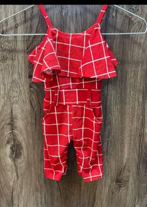Red & White Checkered Romper