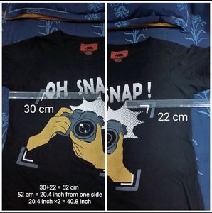 Black Unisex Free-Size Tshirt OH SNAP