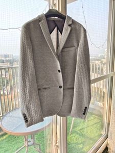 Splash!! Men's Grey Herringbone casual Blazer