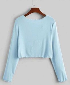 Cute Light Blue Tie-Front Cardigan