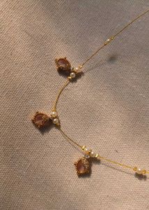Elegant Pearl and Stone Necklace