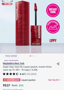 Maybelline SuperStay Vinyl Ink Lipstick