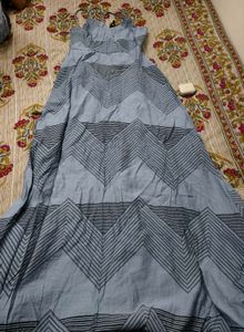 Light Blue Chevron Maxi Dress