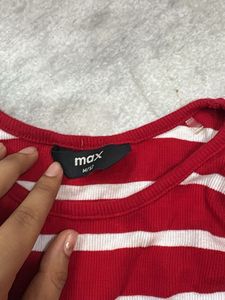 Red &amp; White Striped Tank Top