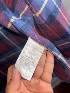 Bean Pole Colorblocked Plaid Fannel Shirt