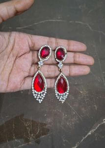 Red &amp; Pink Statement Earrings