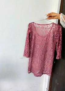 Pink Lace Top - Elegant & Stylish