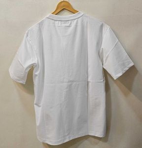 White Embroidery H&amp;M Graphic Tee