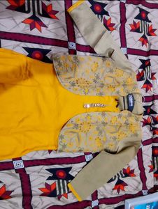 Mustard Yellow Kurti with leggie