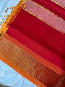 Red Yellow Combination Pattu Saree