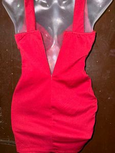 Stunning Red Ruched Bodycon Dress