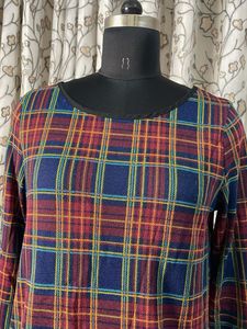 Chic Plaid Long Sleeve Top