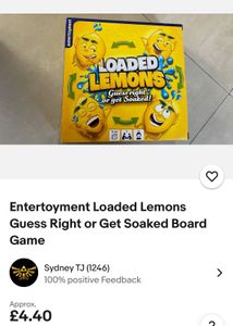 Entertoyment Loaded Lemons Guess Right or Get Soak