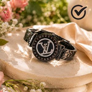 Louis Vuitton Stylish Black Metal Watch