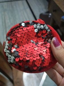 Sparkly Red Sequin Clutch Bag