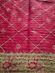 Beautiful Red Saree with Golden Border♥️✨🔥