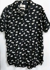 Men's Black Cloud Print Shirt