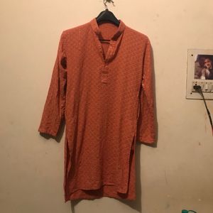 Peach and White Embroidered Kurta 350 each