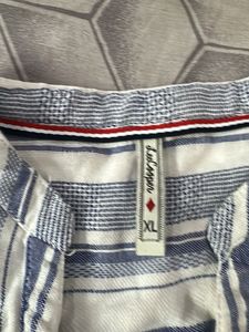 Lee Cooper Blue and White Striped Button-Up Top