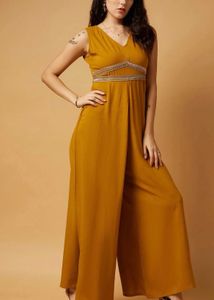 Elegant Mustard Ethnic Gown
