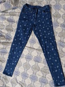 Floral Print Jeans