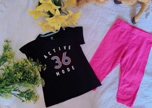 Very Cute N Beautiful H &M Top With Leggings