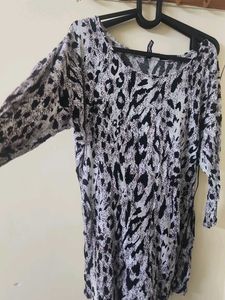 Leopard Print Casual Tunic Top