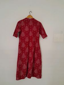 Maroon Printed Kurta (Women's)