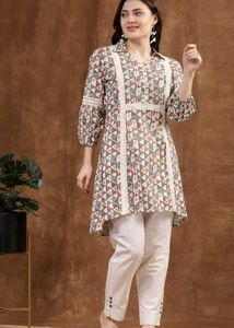 Abstract Printed Cotton Kurti