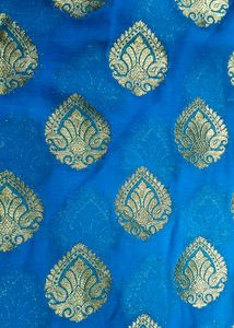Beautiful Blue Banarasi Silk Saree