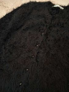 Black Fuzzy Cardigan