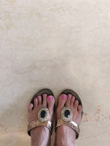 Embellished Flats 1" heels 10" length